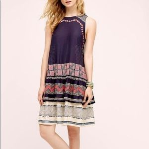 Norblack norwhite romana embroidered swing dress